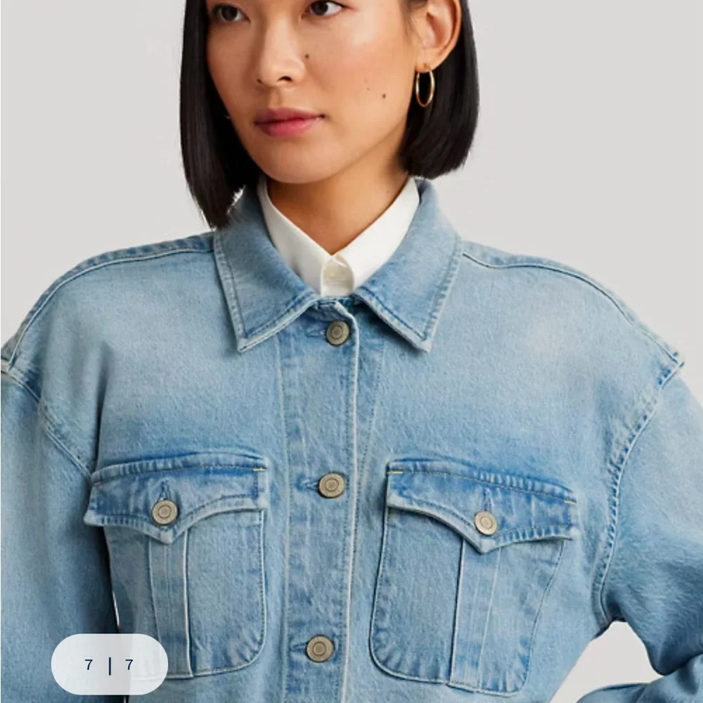 Ralph Lauren Light Blue Denim Jean Jacket with Belt, medium - Picture 5 of 12